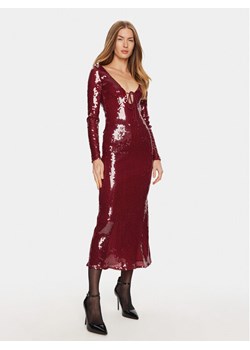 BARDOT Sukienka koktajlowa Verona 58859DB Bordowy Slim Fit ze sklepu MODIVO w kategorii Sukienki - zdjęcie 181070609