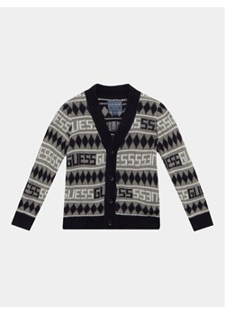Guess Kardigan N3BR09 Z39G0 Szary Regular Fit ze sklepu MODIVO w kategorii Swetry dziewczęce - zdjęcie 181070626