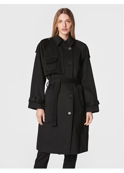 Bruuns Bazaar Płaszcz przejściowy Catarina BBW3009 Czarny Regular Fit ze sklepu MODIVO w kategorii Płaszcze damskie - zdjęcie 181070806