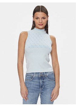 Guess Sweter Lise W3YR26 Z37K0 Błękitny Slim Fit ze sklepu MODIVO w kategorii Swetry damskie - zdjęcie 181070886