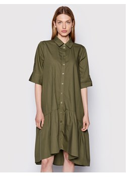 Gestuz Sukienka koszulowa Avaligz 10906320 Zielony Loose Fit ze sklepu MODIVO w kategorii Sukienki - zdjęcie 181071316