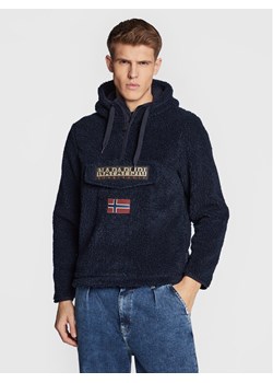 Napapijri Polar Burgee NP0A4GJ3 Granatowy Regular Fit ze sklepu MODIVO w kategorii Bluzy męskie - zdjęcie 181071319