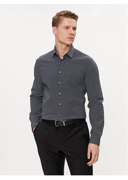 Calvin Klein Koszula Geometric Print K10K112609 Granatowy Slim Fit ze sklepu MODIVO w kategorii Koszule męskie - zdjęcie 181071528