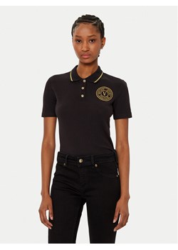 Versace Jeans Couture Polo 78HAGT00 Czarny Regular Fit ze sklepu MODIVO w kategorii Bluzki damskie - zdjęcie 181071605