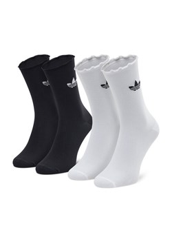 adidas Zestaw 2 par wysokich skarpet unisex Ruffle Crw 2Pp HC9532 Czarny ze sklepu MODIVO w kategorii Skarpetki damskie - zdjęcie 181071705