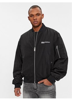 Karl Lagerfeld Jeans Kurtka bomber 240D1503 Czarny Regular Fit ze sklepu MODIVO w kategorii Kurtki męskie - zdjęcie 181071707