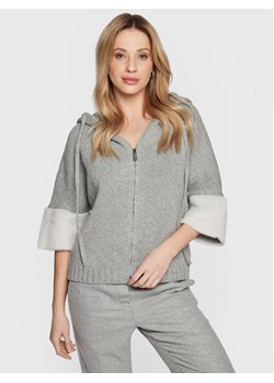 Fabiana Filippi Kardigan MAD222W117 Szary Regular Fit ze sklepu MODIVO w kategorii Swetry damskie - zdjęcie 181071926