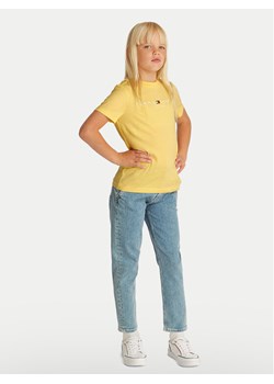 Tommy Hilfiger T-Shirt Essential KS0KS00397 D Żółty Regular Fit ze sklepu MODIVO w kategorii Bluzki dziewczęce - zdjęcie 181072257