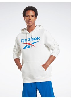Reebok Bluza Identity Stacked Logo H54805 Biały Regular Fit ze sklepu MODIVO w kategorii Bluzy męskie - zdjęcie 181072407