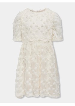 Kids ONLY Sukienka elegancka Rosita 15320277 Biały Regular Fit ze sklepu MODIVO w kategorii Sukienki dziewczęce - zdjęcie 181072416