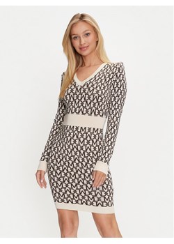 Marciano Guess Sukienka dzianinowa 4YGK74 5036Z Beżowy Regular Fit ze sklepu MODIVO w kategorii Sukienki - zdjęcie 181072466
