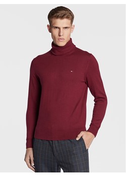 Tommy Hilfiger Golf Pima MW0MW28048 Bordowy Regular Fit ze sklepu MODIVO w kategorii Swetry męskie - zdjęcie 181072469