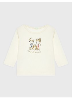 United Colors Of Benetton Bluzka 3ATNA101A Beżowy Regular Fit ze sklepu MODIVO w kategorii Bluzki dziewczęce - zdjęcie 181072729