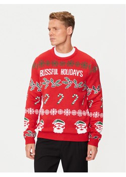 Only & Sons Sweter Xmas 22031171 Czerwony Regular Fit ze sklepu MODIVO w kategorii Swetry męskie - zdjęcie 181072945