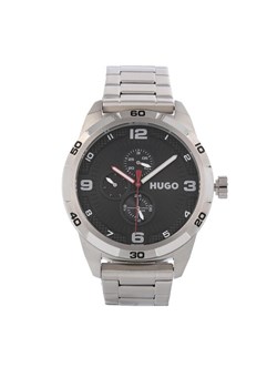Hugo Zegarek Grip 1530276 Srebrny ze sklepu MODIVO w kategorii Zegarki - zdjęcie 181072946