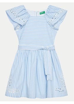 United Colors Of Benetton Sukienka codzienna 4ETMCV02M Niebieski Regular Fit ze sklepu MODIVO w kategorii Sukienki dziewczęce - zdjęcie 181072998