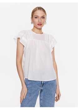 Moss Copenhagen Bluzka 17540 Biały Basic Fit ze sklepu MODIVO w kategorii Bluzki damskie - zdjęcie 181073016