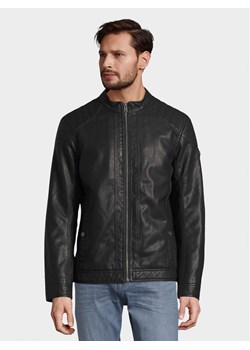 Tom Tailor Kurtka z imitacji skóry 1026337 Czarny Regular Fit ze sklepu MODIVO w kategorii Kurtki męskie - zdjęcie 181073096