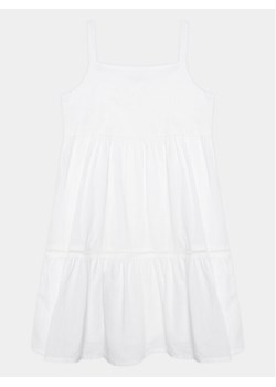United Colors Of Benetton Sukienka codzienna 4JO1GV00V Biały Regular Fit ze sklepu MODIVO w kategorii Sukienki dziewczęce - zdjęcie 181073629