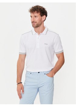 Boss Polo Paddy 1 50512995 Biały Regular Fit ze sklepu MODIVO w kategorii T-shirty męskie - zdjęcie 181073868