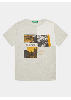 United Colors Of Benetton T-Shirt 3I1XC10HN Szary Oversize ze sklepu MODIVO w kategorii T-shirty chłopięce - zdjęcie 181073917