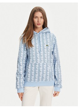 Lacoste Bluza SH2855 Błękitny Classic Fit ze sklepu MODIVO w kategorii Bluzy damskie - zdjęcie 181073988