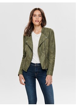 ONLY Kurtka z imitacji skóry Ava 15102997 Zielony Regular Fit ze sklepu MODIVO w kategorii Kurtki damskie - zdjęcie 181074049