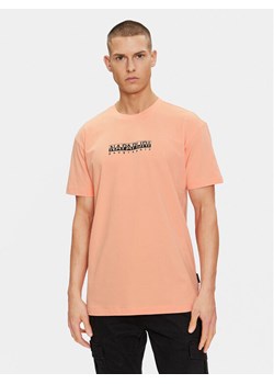 Napapijri T-Shirt NP0A4H8S Różowy Regular Fit ze sklepu MODIVO w kategorii T-shirty męskie - zdjęcie 181074056