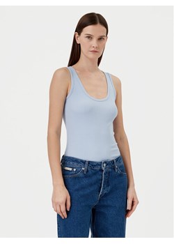 Calvin Klein Top K20K208246 Niebieski Slim Fit ze sklepu MODIVO w kategorii Bluzki damskie - zdjęcie 181074777