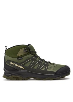 Salomon Trekkingi Grivola Mid Gore-Tex L47606400 Zielony ze sklepu MODIVO w kategorii Buty trekkingowe męskie - zdjęcie 181074915