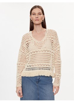 Kontatto Sweter 3M2063C Beżowy Regular Fit ze sklepu MODIVO w kategorii Swetry damskie - zdjęcie 181075028