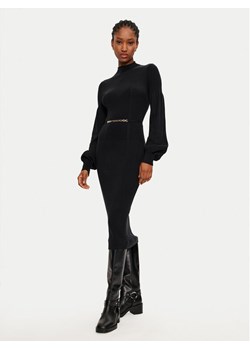 TWINSET Sukienka dzianinowa 242TP3591 Czarny Slim Fit ze sklepu MODIVO w kategorii Sukienki - zdjęcie 181075049