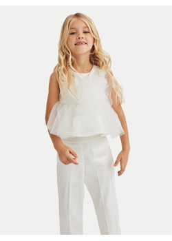Abel & Lula Komplet top i spodnie 5235 Biały Slim Fit ze sklepu MODIVO w kategorii Komplety dziewczęce - zdjęcie 181075297