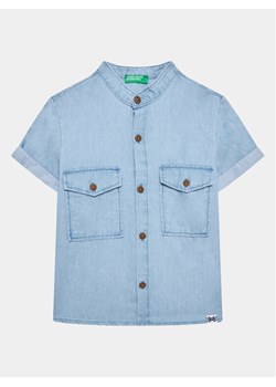 United Colors Of Benetton Koszula jeansowa 5DHJGQ012 Niebieski Regular Fit ze sklepu MODIVO w kategorii Koszule chłopięce - zdjęcie 181075356