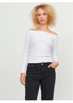JJXX Bluzka Feo 12234919 Biały Stretch Fit ze sklepu MODIVO w kategorii Bluzki damskie - zdjęcie 181075375