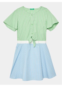 United Colors Of Benetton Sukienka codzienna 47KTCV01B Kolorowy Regular Fit ze sklepu MODIVO w kategorii Sukienki dziewczęce - zdjęcie 181075555