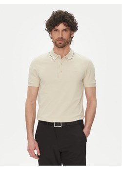 BOSS Polo Paule 4 50506195 Beżowy Slim Fit ze sklepu MODIVO w kategorii T-shirty męskie - zdjęcie 181075638
