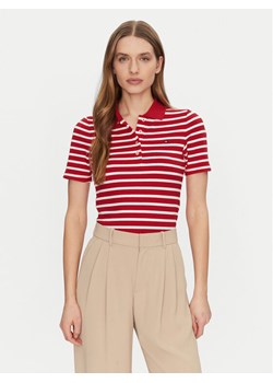 Tommy Hilfiger Polo 1985 WW0WW43225 Czerwony Slim Fit ze sklepu MODIVO w kategorii Bluzki damskie - zdjęcie 181075689