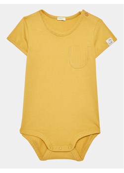 United Colors Of Benetton Body dziecięce 3P4ZAB00B Żółty Regular Fit ze sklepu MODIVO w kategorii Body niemowlęce - zdjęcie 181075699
