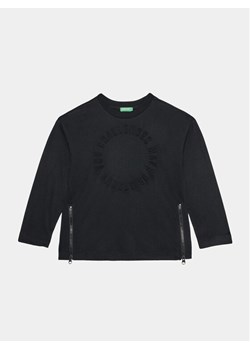 United Colors Of Benetton Bluzka 34MLC10ES Czarny Regular Fit ze sklepu MODIVO w kategorii T-shirty chłopięce - zdjęcie 181075719