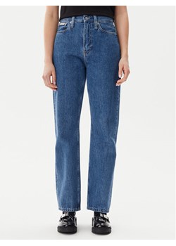 Calvin Klein Jeans Jeansy J20J225126 Niebieski Straight Fit ze sklepu MODIVO w kategorii Jeansy damskie - zdjęcie 181076005