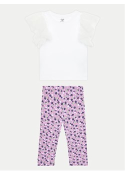 OVS Komplet t-shirt i legginsy 2034890 Biały Regular Fit ze sklepu MODIVO w kategorii Komplety dziewczęce - zdjęcie 181076096
