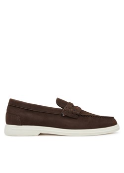 Tommy Hilfiger Mokasyny Nubuck P Loafer FM0FM05350 Brązowy ze sklepu MODIVO w kategorii Mokasyny męskie - zdjęcie 181076179