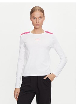 EA7 Emporio Armani Bluzka 6DTT16 TJLOZ 1100 Biały Regular Fit ze sklepu MODIVO w kategorii Bluzki dziewczęce - zdjęcie 181076495