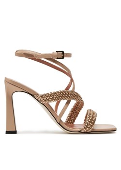Pollini Sandały SA16449C0ITW190A Beżowy ze sklepu MODIVO w kategorii Sandały damskie - zdjęcie 181076726