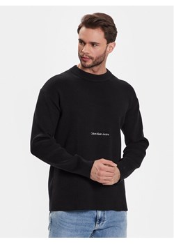 Calvin Klein Jeans Sweter J30J322859 Czarny Regular Fit ze sklepu MODIVO w kategorii Swetry męskie - zdjęcie 181076776