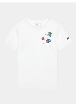 Champion T-Shirt 306373 Biały Regular Fit ze sklepu MODIVO w kategorii Bluzki dziewczęce - zdjęcie 181076856