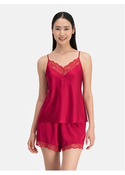 Dorina Szorty piżamowe Pure Silk DCSH0002SK002 Czerwony Regular Fit ze sklepu MODIVO w kategorii Piżamy damskie - zdjęcie 181077067