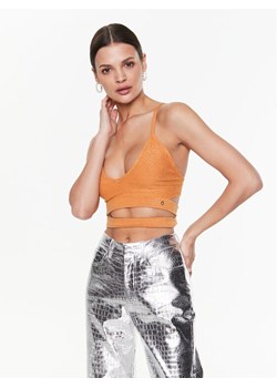 Guess Top Sibyl W3GZ03 Z3740 Złoty Regular Fit ze sklepu MODIVO w kategorii Bluzki damskie - zdjęcie 181077108