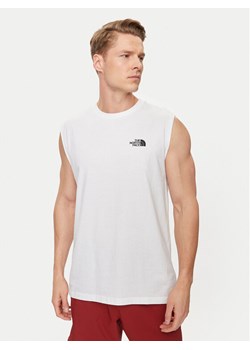 The North Face Tank top Simple Dome NF0A87R3 Biały Regular Fit ze sklepu MODIVO w kategorii T-shirty męskie - zdjęcie 181077547